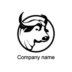 Logo with head of a buffalo