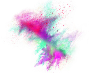 Colored dust powder.