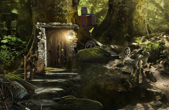 Housing dwarves and elves in a magical forest
