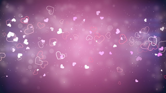 Flying hearts, Valentine's day background
