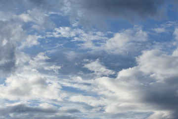 white cloudy and blue sky for weather background