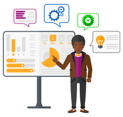 Man presenting report.