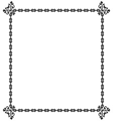 Black frame on a white