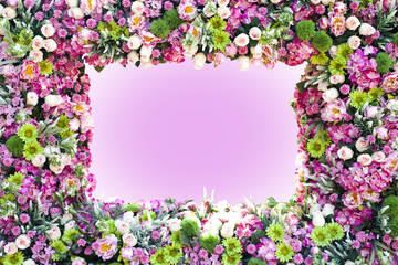 colorful flowers frame