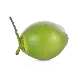 Green coconut Fruit on white background