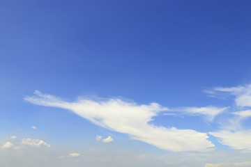 Sky and cloudy, blue sky, sunshine, sun in Thailand.