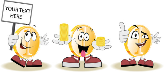 Live coin with poster