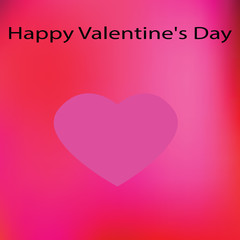 Art design for happy valentine day with pink heart and background