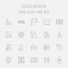 Education icon set.