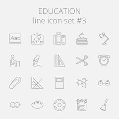 Education icon set.