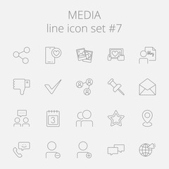 Media icon set.