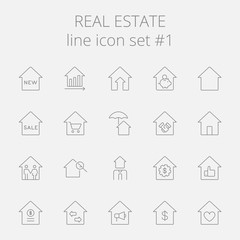 Real estate icon set.