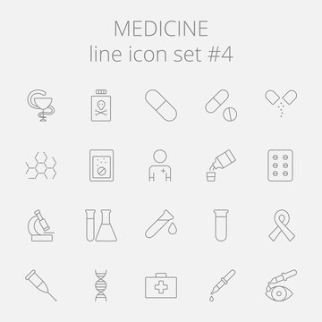 Medicine icon set.