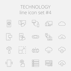 Technology icon set.