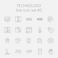 Technology icon set.