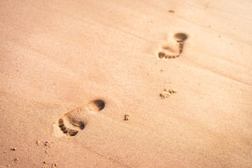 Footprint in sand
