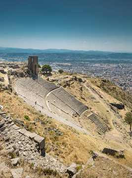 Ancient amphitheater in Acropolis of Pergamum, Turkey