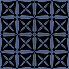 seamless geometric four sides shuriken pattern;
