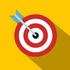Target with dart flat icon