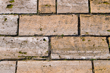 brick wall closeup old background.