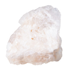 Baryte (barite) mineral stone isolated on white