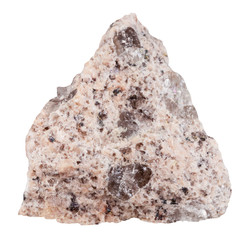 specimen of Granite mineral stone isolated