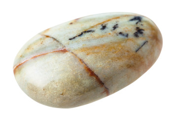 Jasper (China) gemstone isolated on white