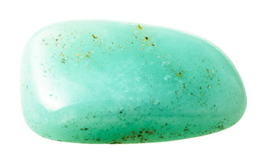 aquamarine (beryl) gemstone isolated on white