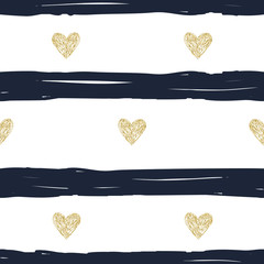 Pattern hearts polka dot with stripes © happiestsim
