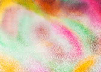 abstract color pattern on hand painted batik