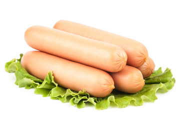 Sausage isolated on white background