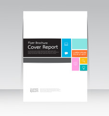 Vector design for Cover Report Annual Flyer Poster in A4 size