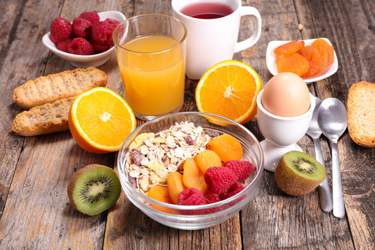 healthy breakfast,diet and health concept