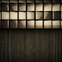 wooden background with metal element