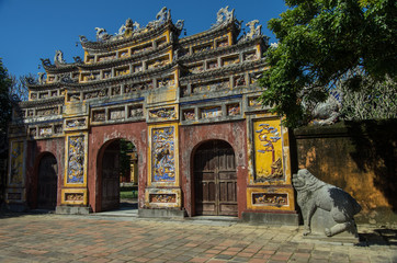 Fototapeta premium Inside the citadel. Imperial Forbidden City. Hue, Vietnam.