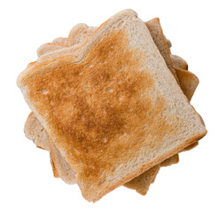 Sliced Toast Bread over white