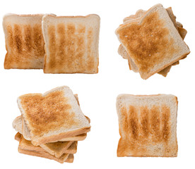 Sliced Toast Bread over white