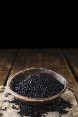 Heap of Black Rice (close-up shot)