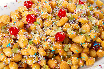 traditional Italian Christmas stuffoli honey balls