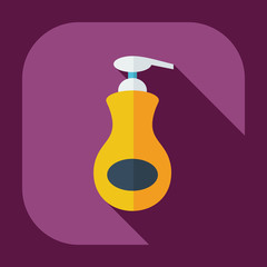 Flat modern design with shadow icons hand cream