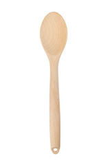 Wooden spoon isolated on white. Clipping path.