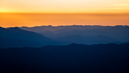 Fototapeta na wymiar twilight time with mountain view
