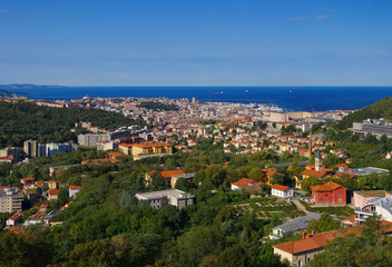 Naklejka na ściany i meble Triest von oben - Trieste aerial view 03