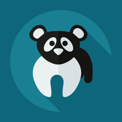 Flat modern design with shadow icons pandas
