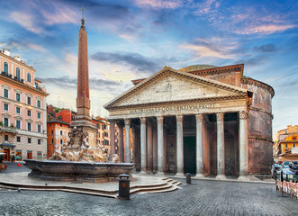 Rome - Pantheon, nobody - obrazy, fototapety, plakaty