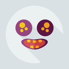 Flat modern design with shadow icons smiley happy