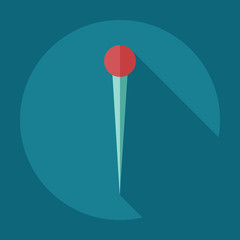 Flat modern design with shadow icons needle