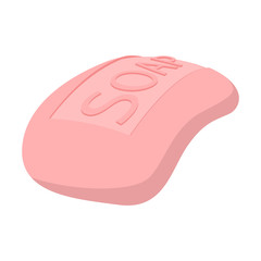 Pink soap cartoon icon 