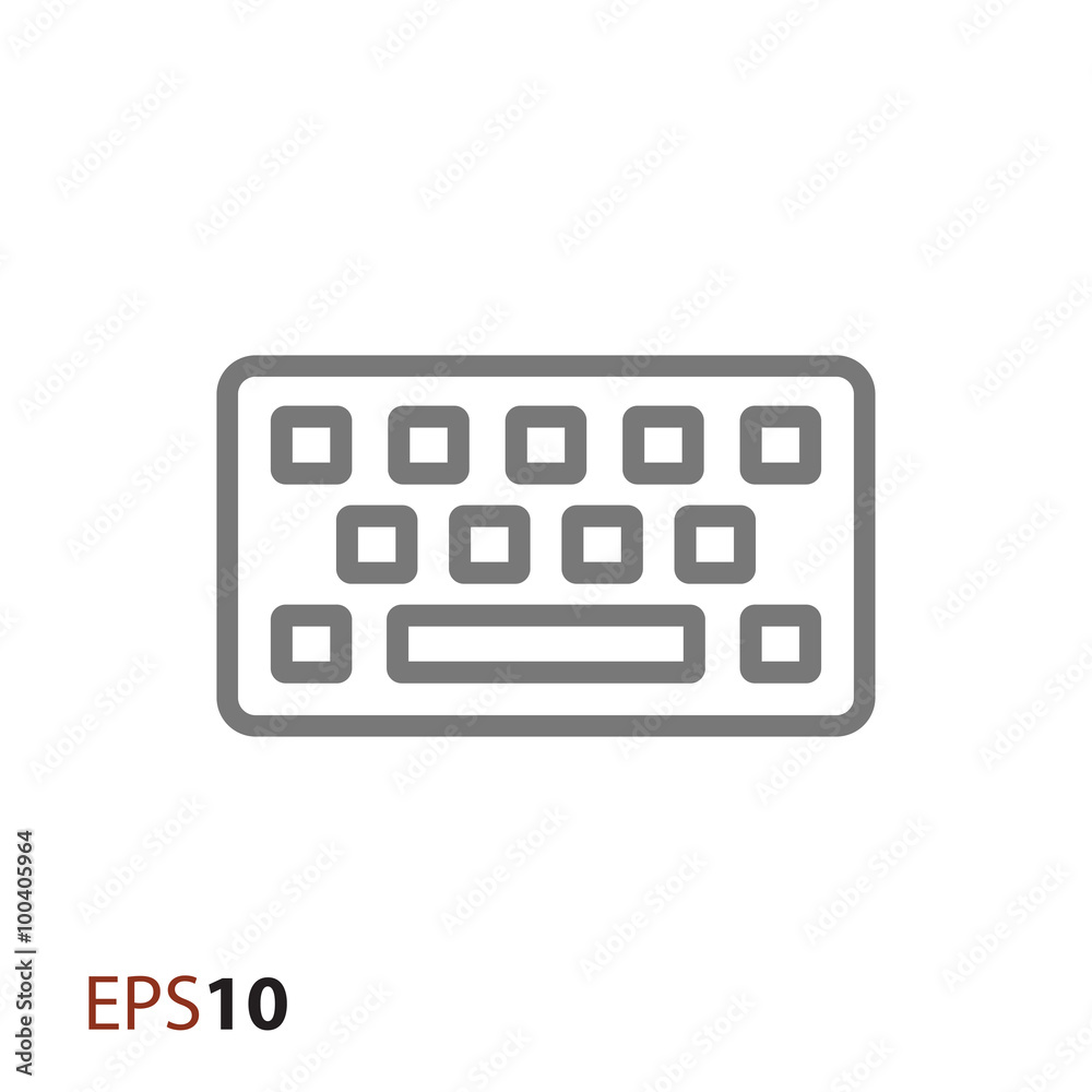 Fototapete computer keyboard icon for web and mobile