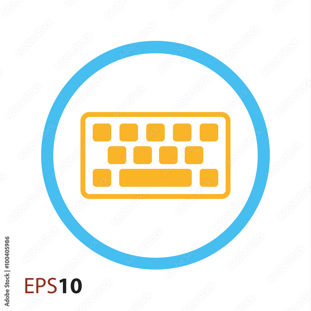 Fototapete computer keyboard icon for web and mobile